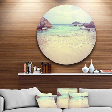 Vintage Style Seashore Thailand - Sea & Shore Round Metal Wall Art